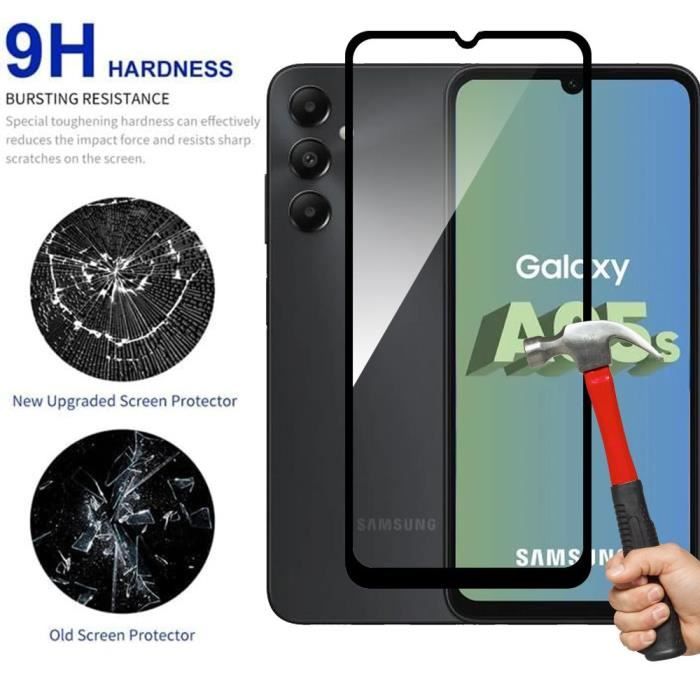Lot 2 Verres Trempés Intégral pour Samsung Galaxy A05s Vitre Protection 9H