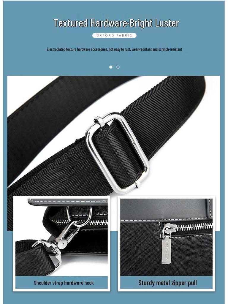 Men's Simple Solid Color Laptop Shoulder Bag & Business Backpack