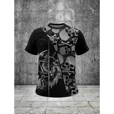 T Shirt for Mens Print Short Sleeve Top Leisure 3D Casual Street Man's T-shirt Tee Shirt Men Vintage Clothing Shirt