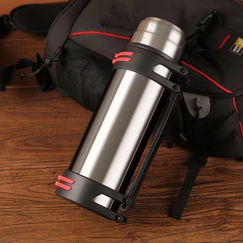 Large Capacity 304 Stainless Steel Vacuum Flask - Men's Portable Insulated Water Bottle for Outdoors and Construction Sites
