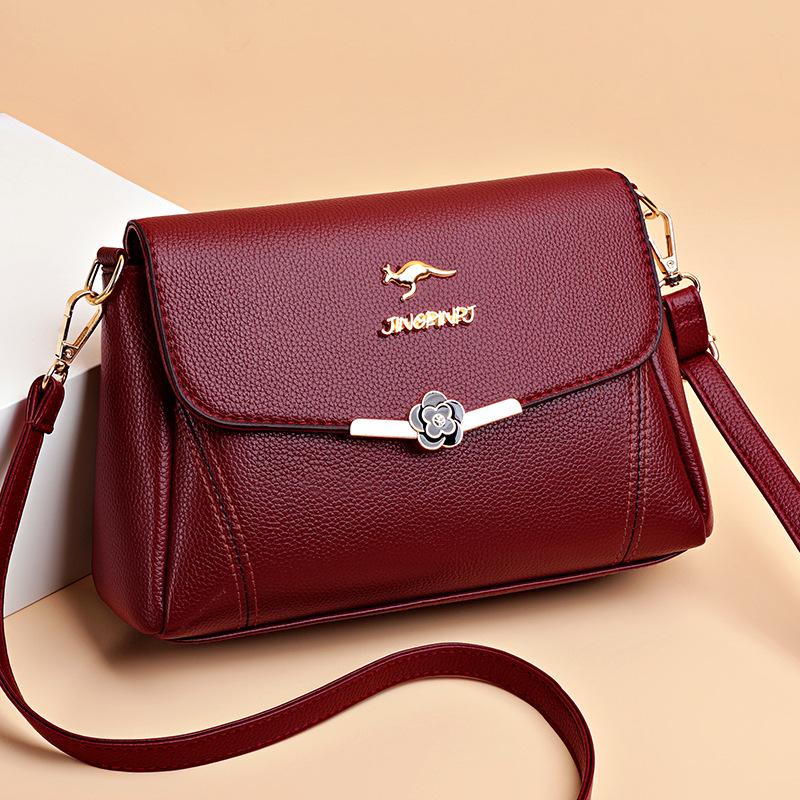 

Bag women s new popular shoulder bag soft leather women s bag women s versatile messenger bag high-end wholesale 24*15*8cm