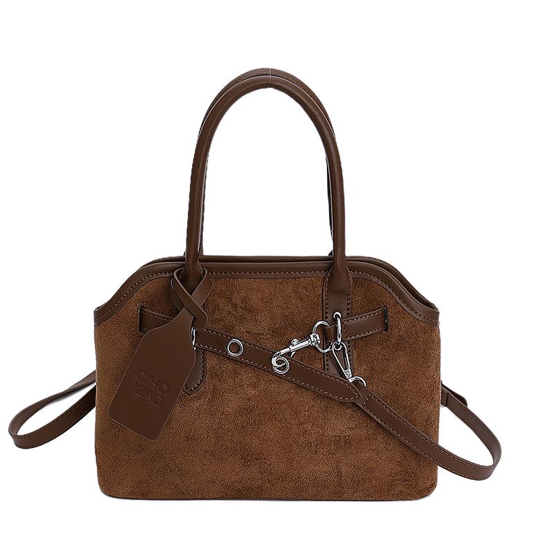 

Осень 2025 Женская ретро сумка через плечо большой вместимости в корейском стиле коричневый