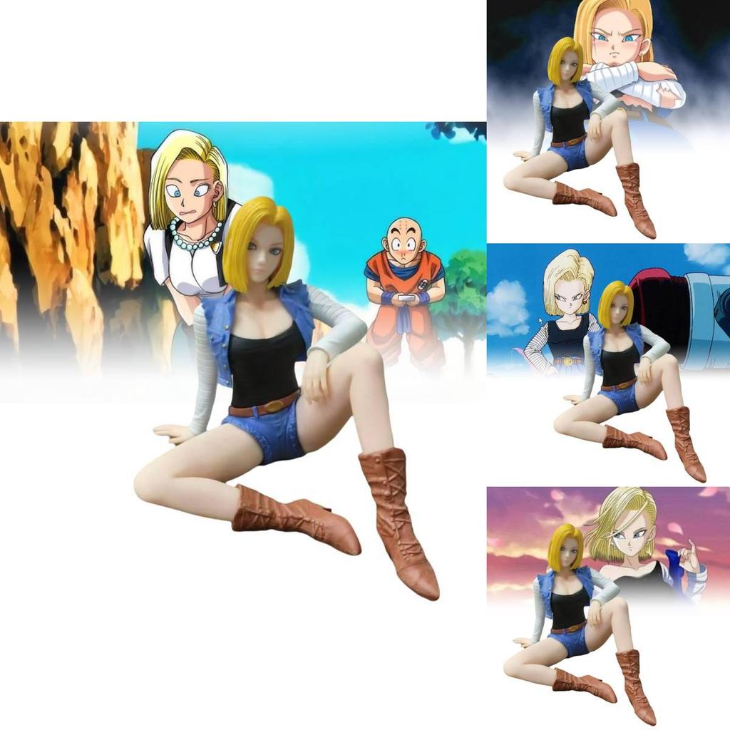 Dragon Ball Z Figure Android 18 Sitting Pose Stylish Pvc Anime Model 13cm Collectible