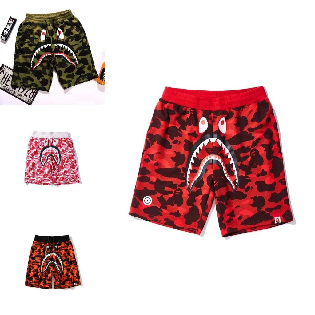 Ready Camouflage Shark Head Printed Cotton Shorts For Men Youth Fashion**