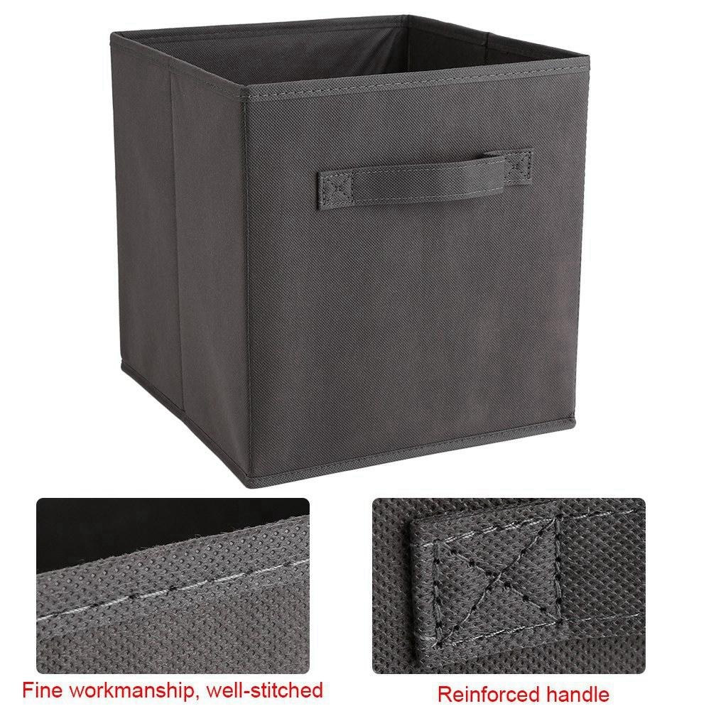 6Pcs Vlies Stoff Faltbare Schublade Lagerplätze Box Haushalt Hause Spielzeug Kleidung Organizer