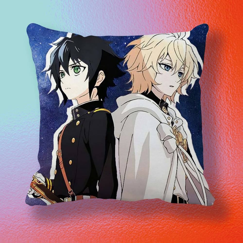 Seraph of the End Doublesided printed pillow cover Solid color minimalist pillowcase fits all bedroom styles