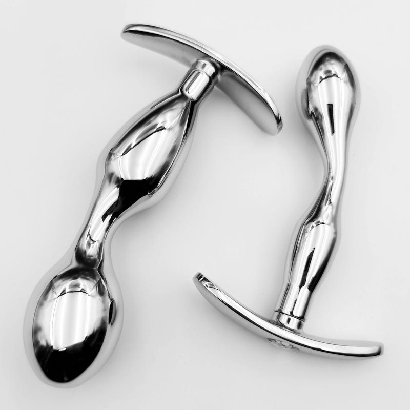 Metal Anchor Base Anal Plug Outdoor Butt Plug Stainless Dildos Women'S Vaginal Plug Adult Couple Gay Masturbating Intimate Toys