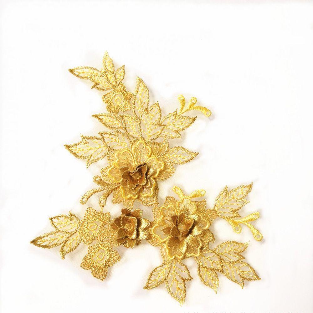 Dress Tulle DIY Blossom Bridal Applique 3D Trims Lace Flower Motif Embroidery