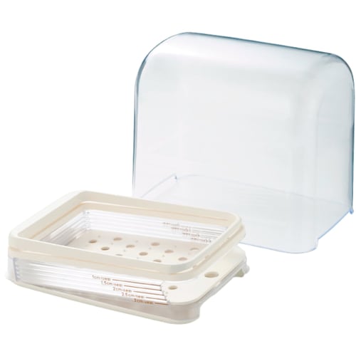 Akebono Sangyo Bread Slicer with Guide and Hood, Made in Japan, Diagonal Cut for Clean Slices Down to the End, Thickness Adjustable, 4-, 5-, 6-, 8-, o