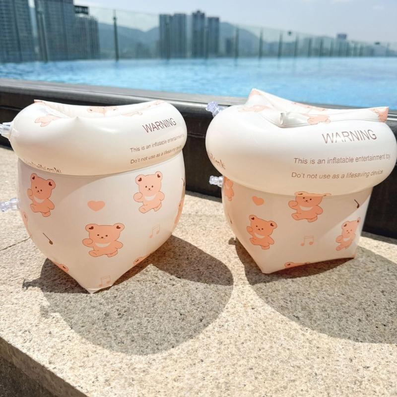 2Pcs Children Swimming Gear Arm Swimming Rings Toddler Inflatable Kids Arm Float Rings Arm Bands Kids Swim Arm Floaties