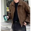 Men's Retro Suede Jacket - American Street Style Hip Hop Zipper Coat for Teens