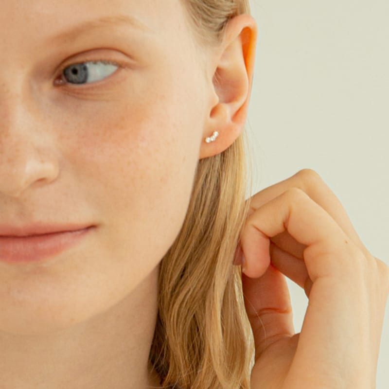 LUNNE 14k Triple Q Piercing (14k Gold) #L05