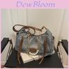 Street Style Tote Bag With Pearl Chain Large Capacity For Daily Use
