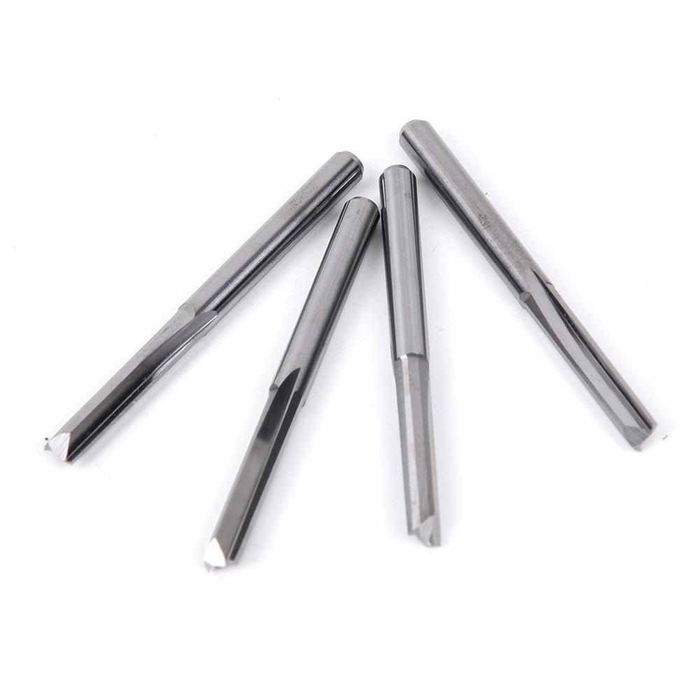 10pcs/ Set 1/8 Shank 2 Flutes Straight Slot Carbide End Mill CNC Router Bit Lot