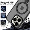 Magnetic Mobile Phone Case with Ring Stand for iPhone 16 15 14 Pro Max  Plus 13 12 11 Cases Translucent Cover with Protector