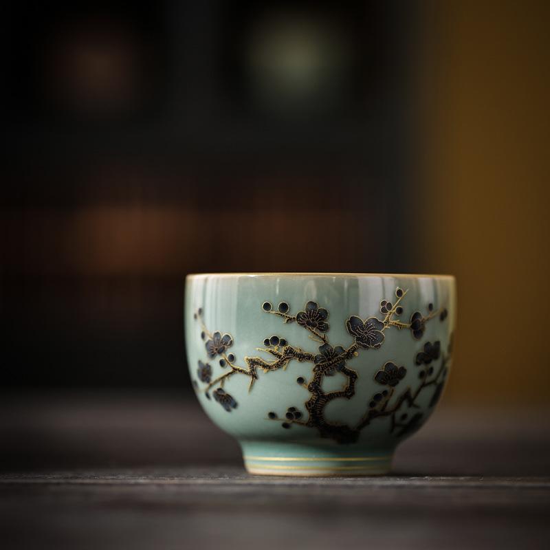 

Special teacup for tea brewing in the surrounding furnace Celadon master cup High-end tea tasting cup Tea set Large single cup Personal tea cup