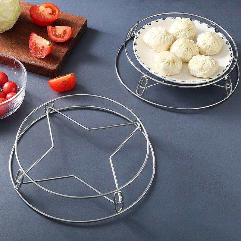 Stainless Steel Pot Rack Kitchen Anti-Scalding Heat-Insulating Pot Mat Steamer Rack Cookware Storage Rack