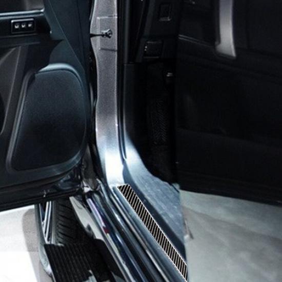 4Pcs Carbon Fiber Outer Door Scuff Sill Cover Trim For Toyota 4Runner 2010-