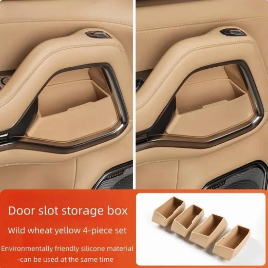 Fit for  BYD Leopard 8 Auto Car Door Storage Box Modification Car Door Slot Silicone Storage Box Car Interior Upgrade Parts