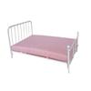 1:12 Scale Dollhouse Bed Iron Frame Mini Bed Model Miniature Doll Bed Furniture  Girls Gift