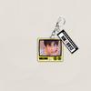 Portachiavi Acrilico BTS Stile TV Retrò, Portachiavi con Foto Bangtan Boys con Etichetta Nome e Compleanno, Charms per Borsa per Fan Kpop ARMY