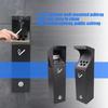 Durable Outdoor Mounted Trash Bin Weatherproof Bottom Opening Allows Fast Cleaning Includes Screws Simple Assembly