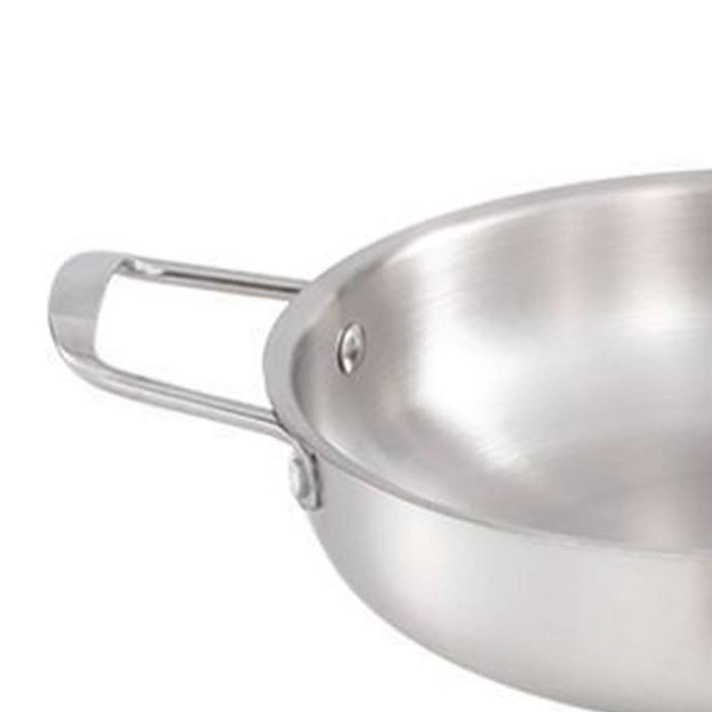 Korean Ramen Cooking Pot with Handle Stainless Steel Fast Heating Convenient Noodle Pot for Soup