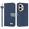 For Honor 400 5G (Global) Case Bowknot Decor Wallet Leather Phone Cover with Wrist Strap