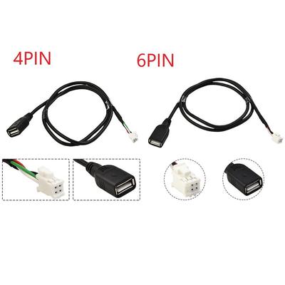 Radio Car USB Cable Adapter 2pcs 75CM Accessories Connector