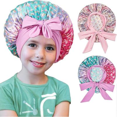 2 Pezzi Cuffiette per Bambine, Cuffietta in Seta per Bambini, Cuffietta in Raso per Dormire,
