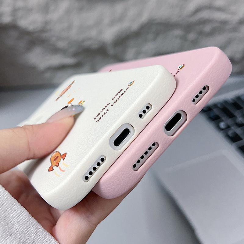Rocket Astronaut Case For iPhone 16 Pro Max 15 14 13 12 11 Shockproof Slim Soft Silicone Case Cover