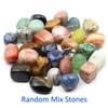 Mixed Gemstone Assortment: Raw Crystal Pebbles, Crushed Stone, Red Agate, Lapis Lazuli, Rose Quartz, Red Jasper, Amethyst.