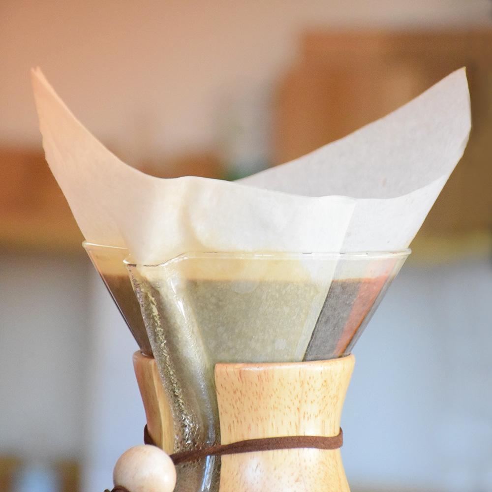 100 Stück Kaffeefilterpapier V-förmig Holzschliff Tropfpapier Kegel Kaffeefilterbeutel Espresso Tee-Aufguss Zubehör