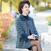 New Mother's Imitation Mink Velvet Sweater Coat Thick Middle Aged Elderly Women's Knitted Cardigan Short Woolen Jacket Outwear