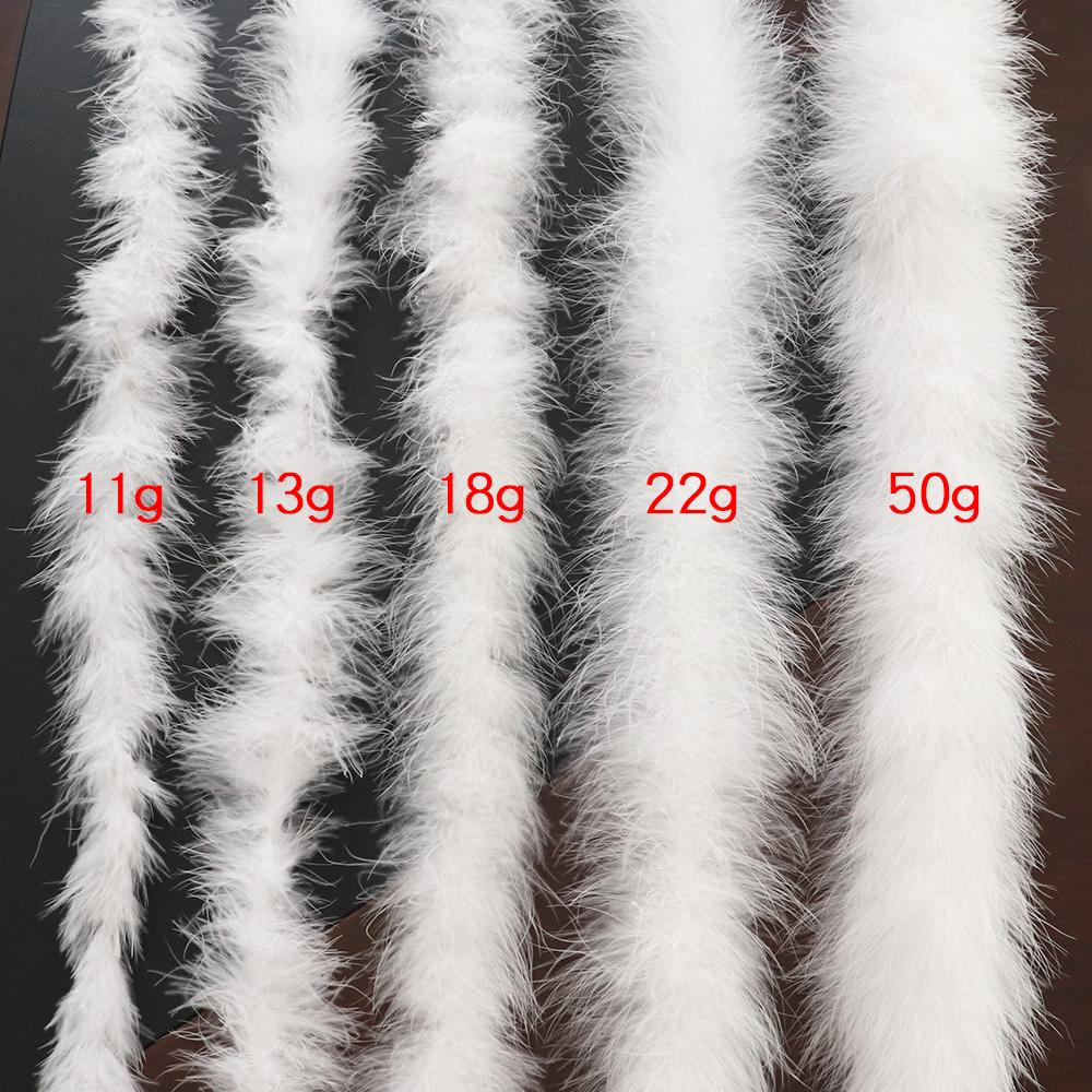 2M Turkey Marabou Feather Boa 11-50g for Scarf Clothing Christmas tree Decor Shawl Craft Costume Wedding Dress Plume Accessories