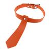 Fake Tie Integrated PU Leather Choker, Punk Tie Style Neckband Necklace