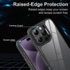 Luxury Transparent Shockproof Bumper Armor Case for iPhone 16 15 14 Plus 13 12 11 Pro Max X XS 7 8 Rugged Frame Hard Back Cover