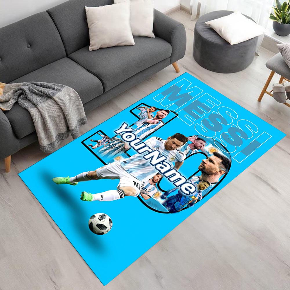 Messi Personalized Text Floor Rug Office Rug Suitable for Kitchen Playrooms Balcony Decorate room Anti-slip Rug Office home decor