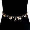 Bohemian Ethnic Style Starfish Conch Pearl Adjustable Chain Belt  Beach Holiday Gift Accessories