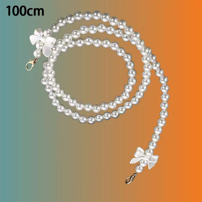 Korean Pearl Chain Stylish Accessories Phone Lanyard Beaded Charm Crossbody Bag Chain