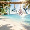 Holiday Window Decorations 5Pcs Acrylic Suncatcher Hangings Sea Glass Collage Kit