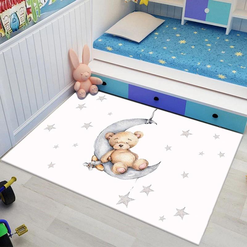 Bär Teppich Wohnzimmer Teppiche Rutschfeste Bodenmatte Lounge Teppich Kinderzimmer Matte Kinderteppich Baby Spielmatte Schlafzimmer Heimdekoration