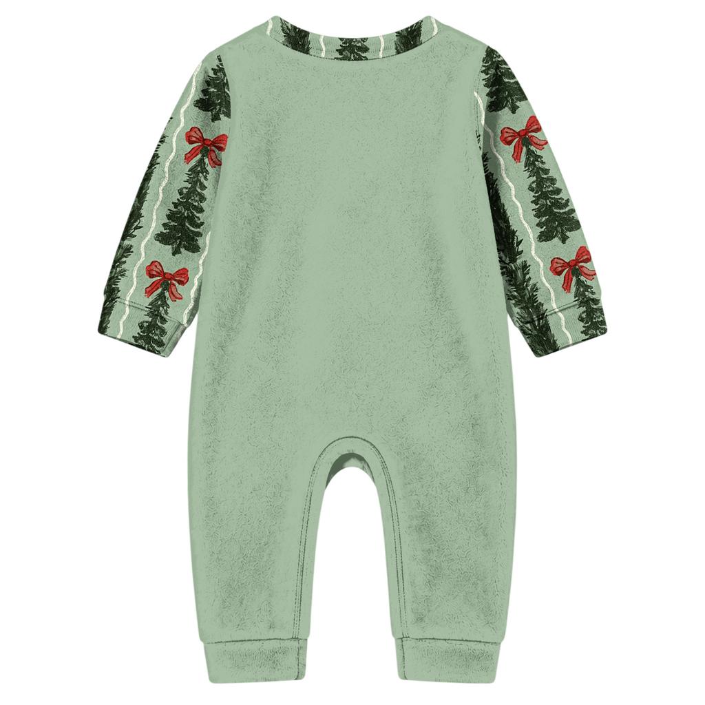 Family Matching Christmas Print Pajama Set, Long Sleeve Top and Long Pants Loungewear for Holiday