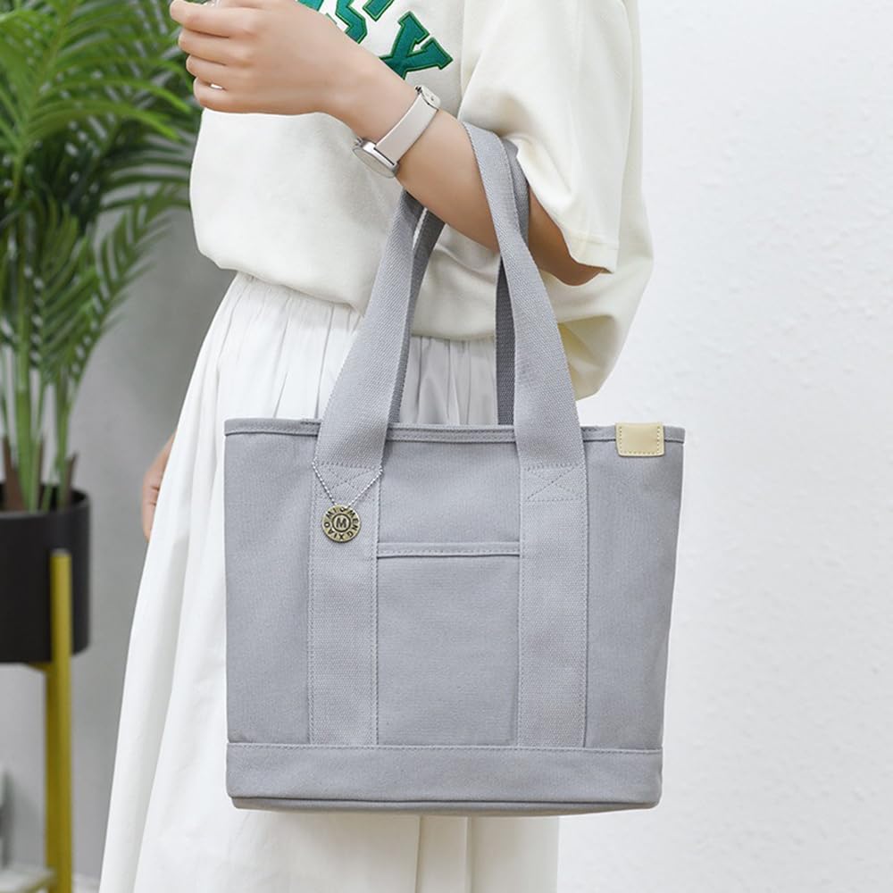 Tote Divided Large Canvas For Commuting To School [Volsha] Bag, Tote, Canvas, A4, Horizontal, Capacity, Women's Tote, Canvas, Plain, Freestanding,