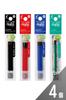 Pilot Frixion Refills Ball Green Set Extra Fine 3 3 3 1 Original Assortment Gel Ink Genuine LFBTRF30EF Slim/Multicolor Black, Red, Blue, 4-Color 0.5mm