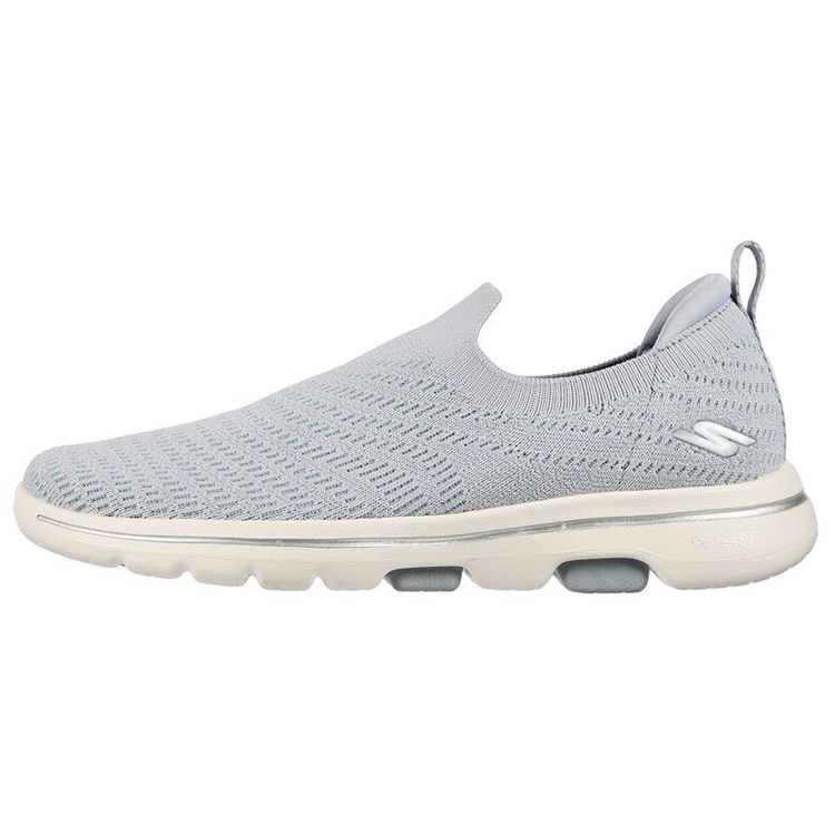 Skechers Go Walk 5 - Coastal View Slip-On Casual Shoes Low Top Women sneaker Gray 124250-LTBL 35