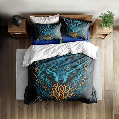 Arctic Wolf Duvet Cover Set Germanic 3D Printed Bedding Set Soft EU US Single Double Queen King Size Bed Set For Birthday Gift