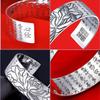 925 Sterling Silver New Women'S Men'S Fashion Jewelry Retro Lotus Carving Buddhist Sutra Blessing Bracelet