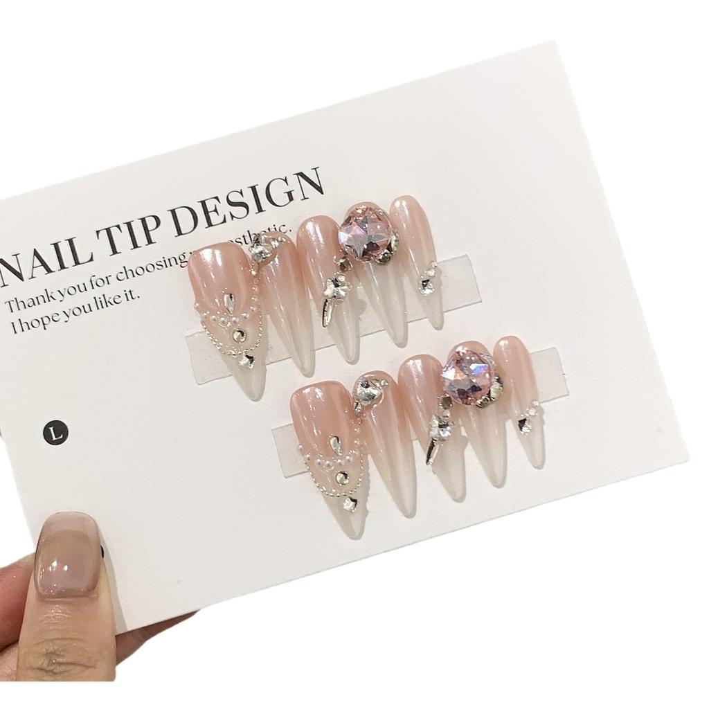 Ice-transparent Gradient Pearl Steel Bead Chain Oblique Edge Butterflies Piled Up To Drill In The Sunset Realm