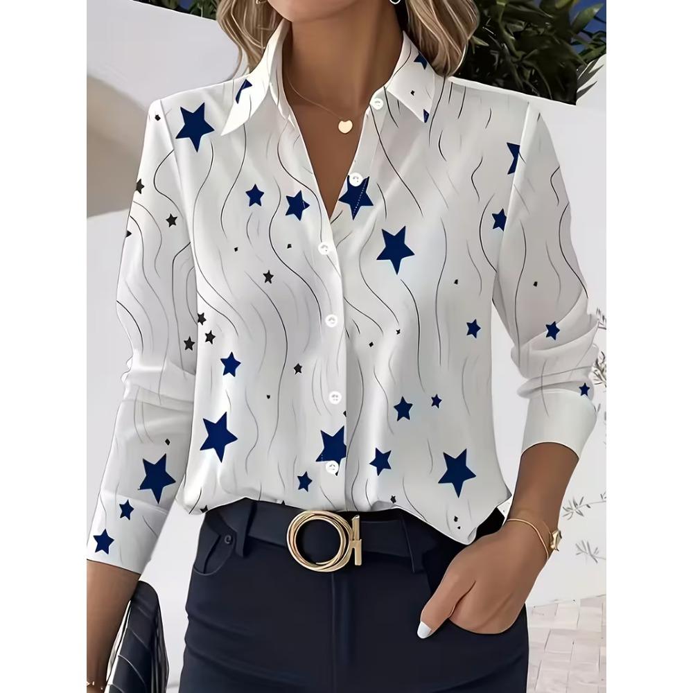 Women 2026 Autumn Blouse Multi Colored Floral Print Lapel Button Up Women's Shirt Long Sleeve Elegant Daily Office Ladies Blouse